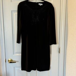 Calvin Klein Black Long Sleeve Cocktail Dress